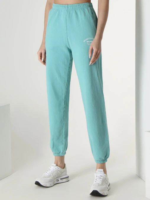 Брюки хлопковые SPORTY & RICH