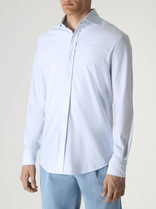 Рубашка Slim Fit хлопковая BRUNELLO CUCINELLI