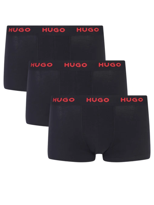 Набор из трех хлопковых трусов-боксеров HUGO