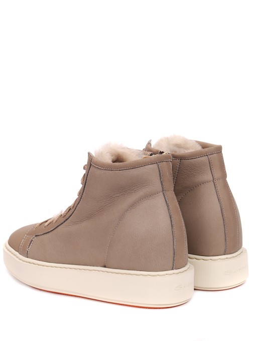Кеды кожаные на меху SANTONI