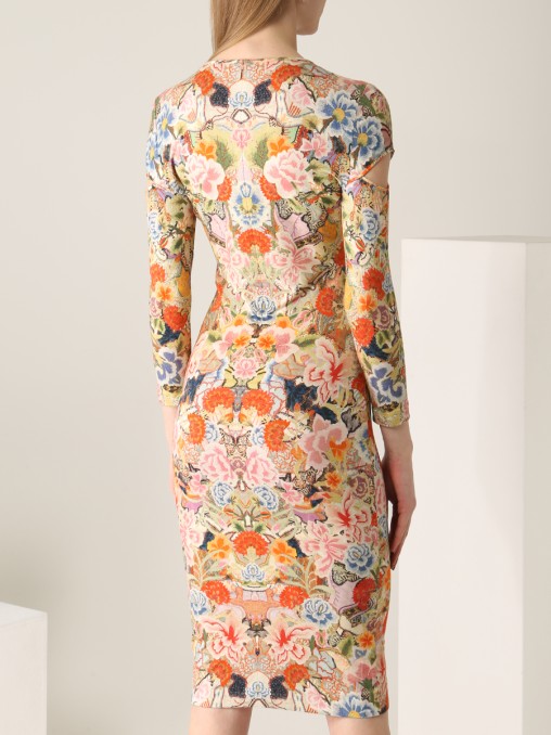 Платье из вискозы ALEXANDER MCQUEEN