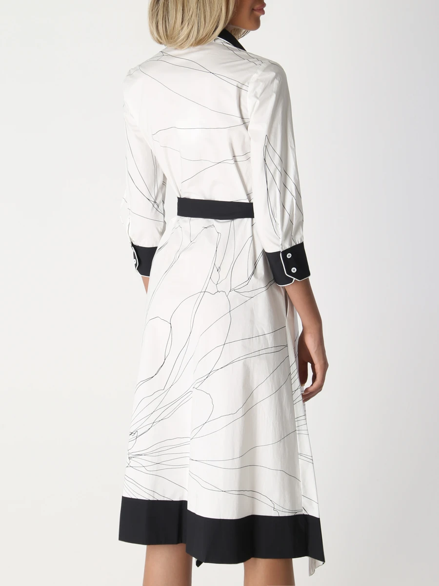 Платье-рубашка хлопковое с принтом