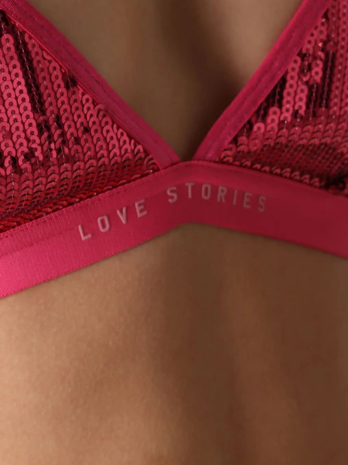Бюстгальтер хлопковый с пайетками LOVE STORIES