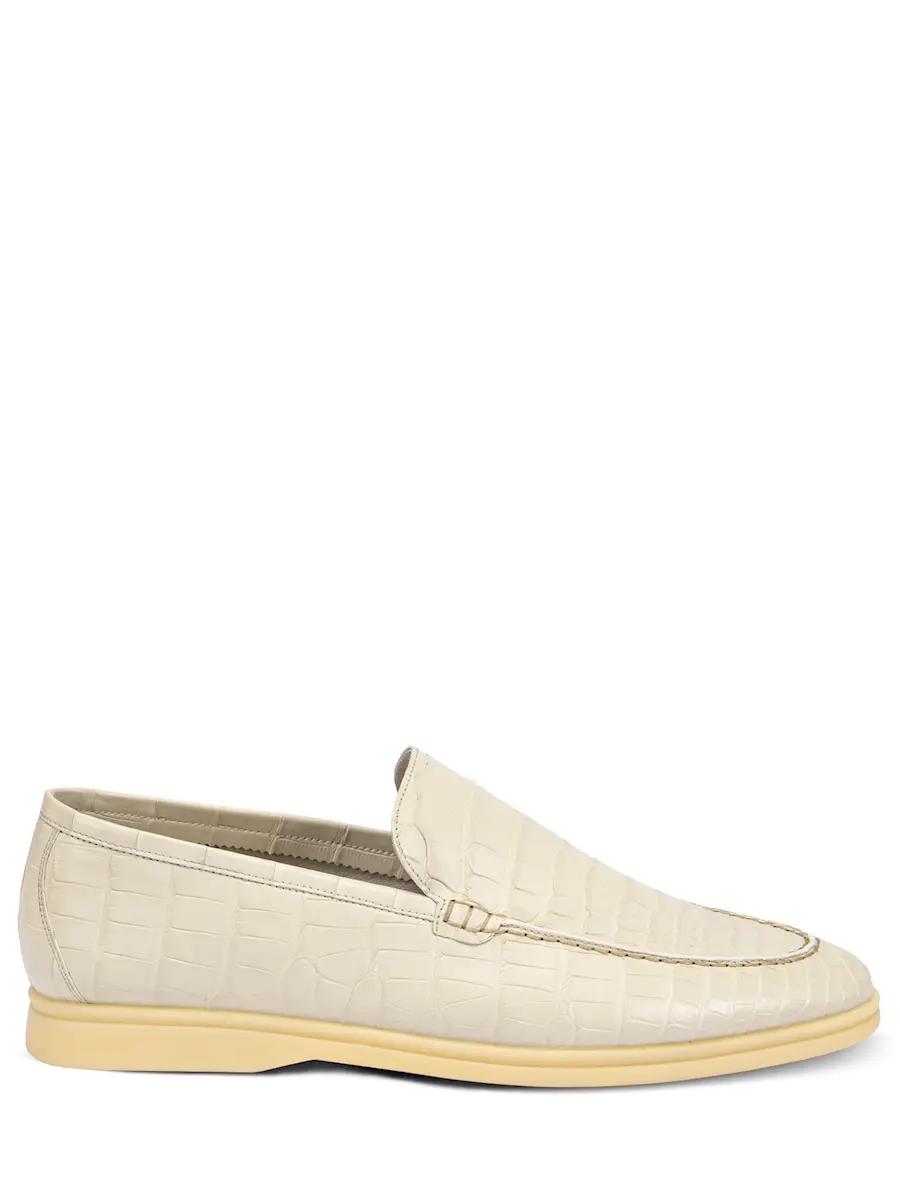 Лоферы из кожи крокодила