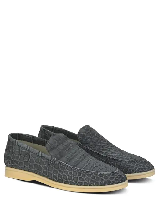 Лоферы из кожи крокодила BARDINI