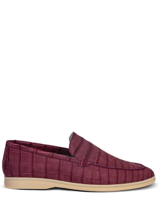 Лоферы из кожи крокодила BARDINI