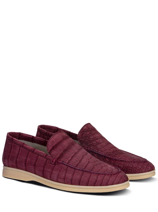 Лоферы из кожи крокодила BARDINI
