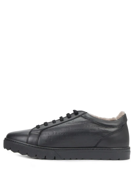 Кеды кожаные на меху KITON