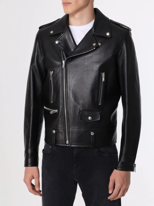Куртка кожаная SAINT LAURENT