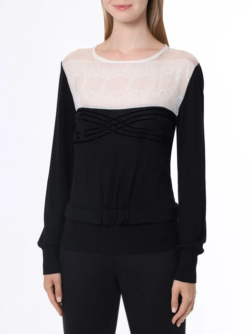 Джемпер комбинированный ALBERTA FERRETTI