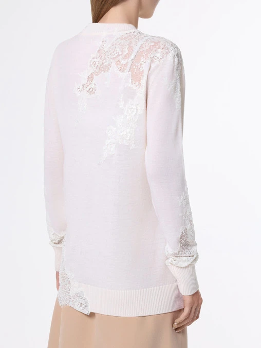 Джемпер с кружевом ERMANNO SCERVINO
