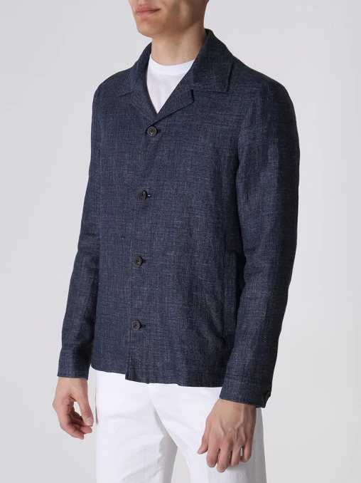 Куртка из шерсти и льна CANALI