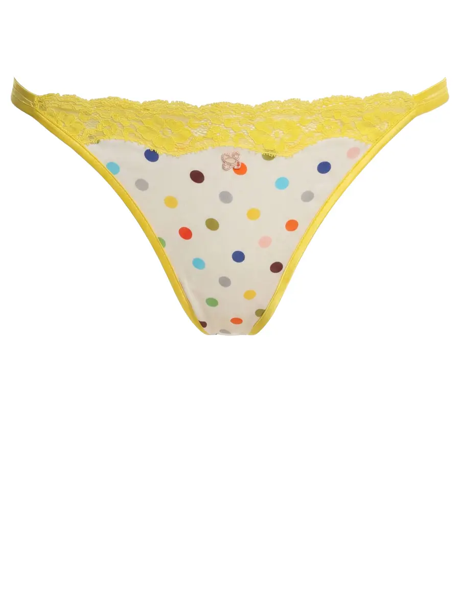 Трусы-стринг с кружевом