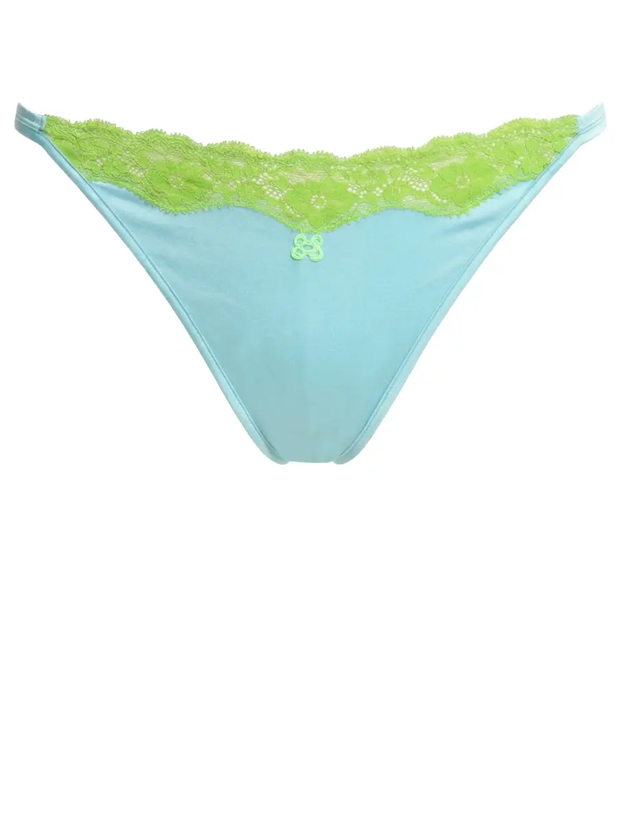Трусы-стринг с кружевом