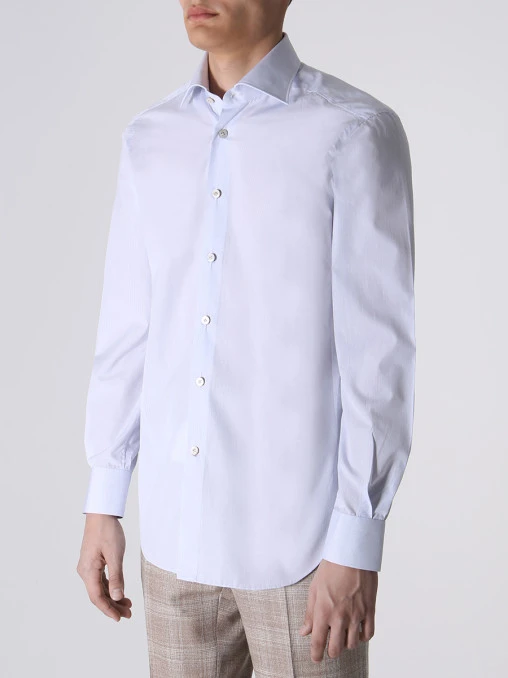 Рубашка Slim Fit хлопковая в клетку KITON