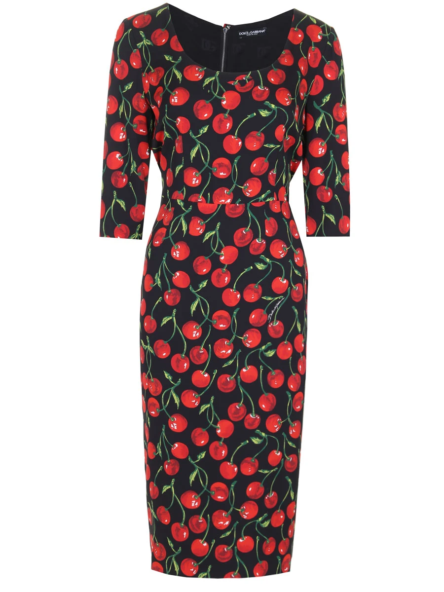 Платье-футляр шелковое