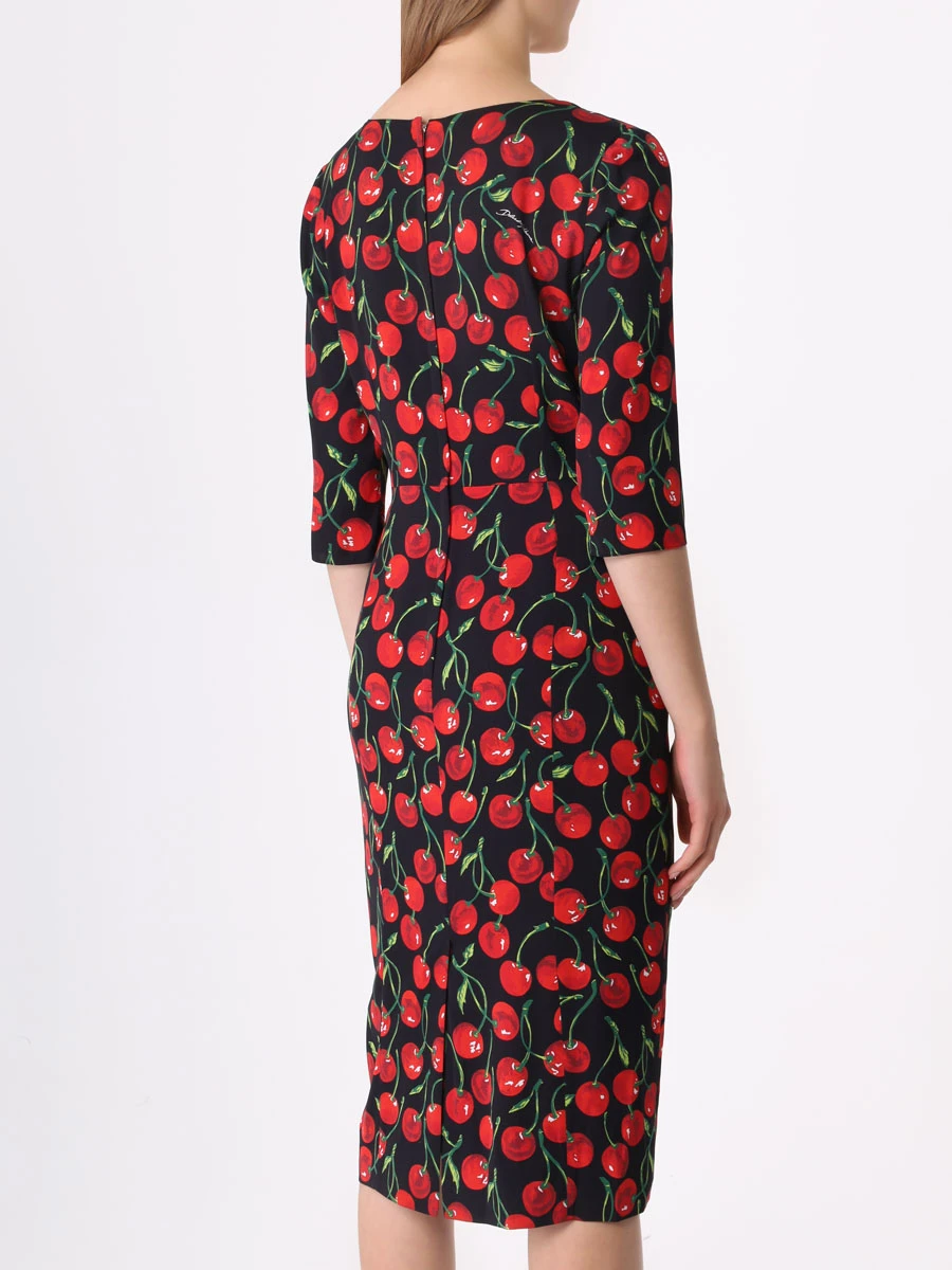 Платье-футляр шелковое