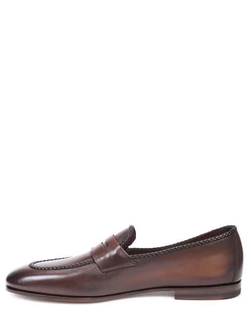 Лоферы кожаные SANTONI