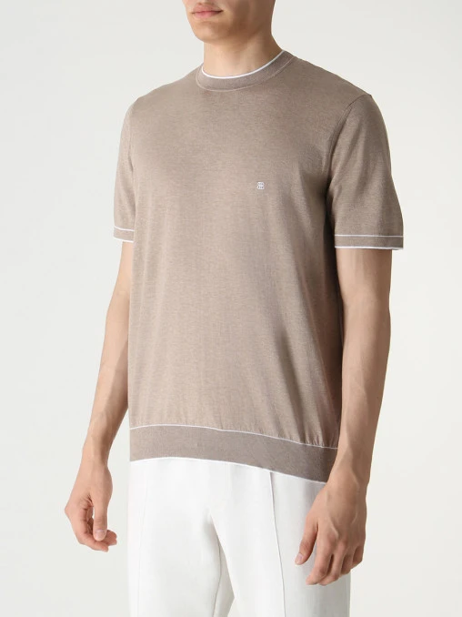 Футболка хлопковая BERTOLO LUXURY MENSWEAR