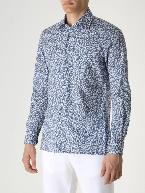 Рубашка Slim Fit хлопковая KITON