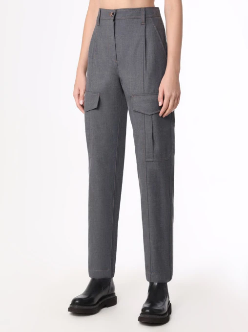 Брюки однотонные BRUNELLO CUCINELLI