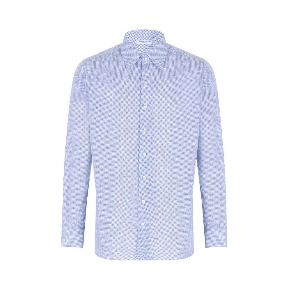 Рубашка Slim Fit хлопковая с принтом