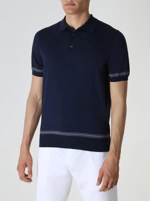 Поло хлопковое FIORONI CASHMERE