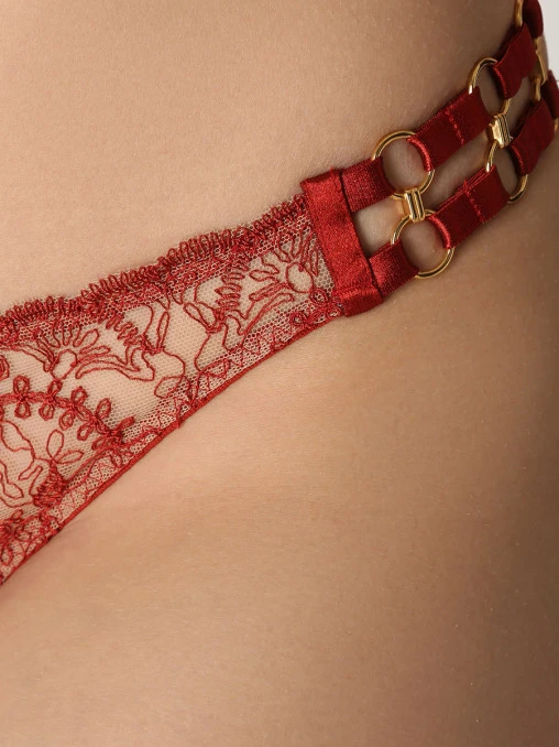 Трусы кружевные Cymatic Open Back Brief BORDELLE