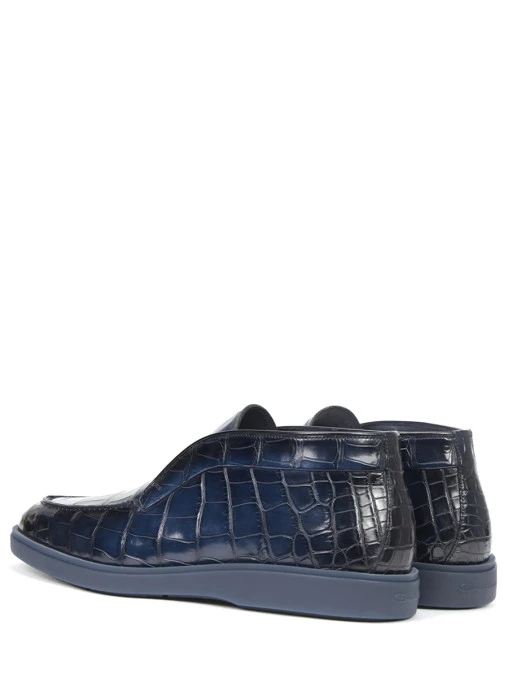 Ботинки из кожи аллигатора SANTONI