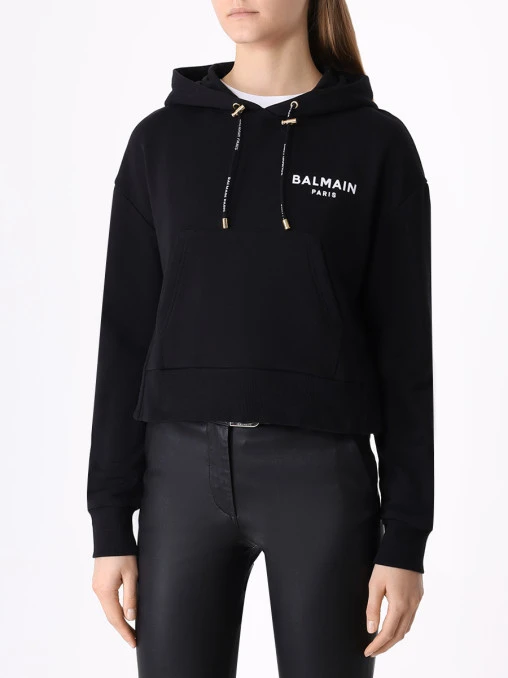 Худи хлопковое BALMAIN