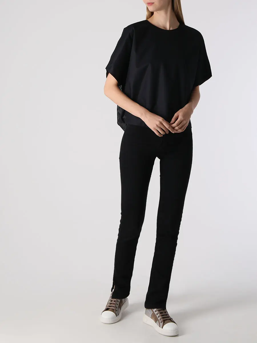 Блуза однотонная