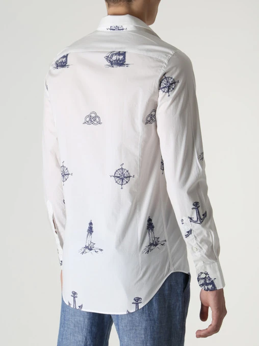 Рубашка Slim Fit хлопковая CANALI