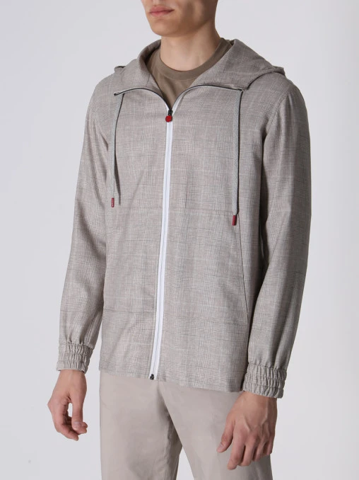 Ветровка шерстяная в клетку KITON