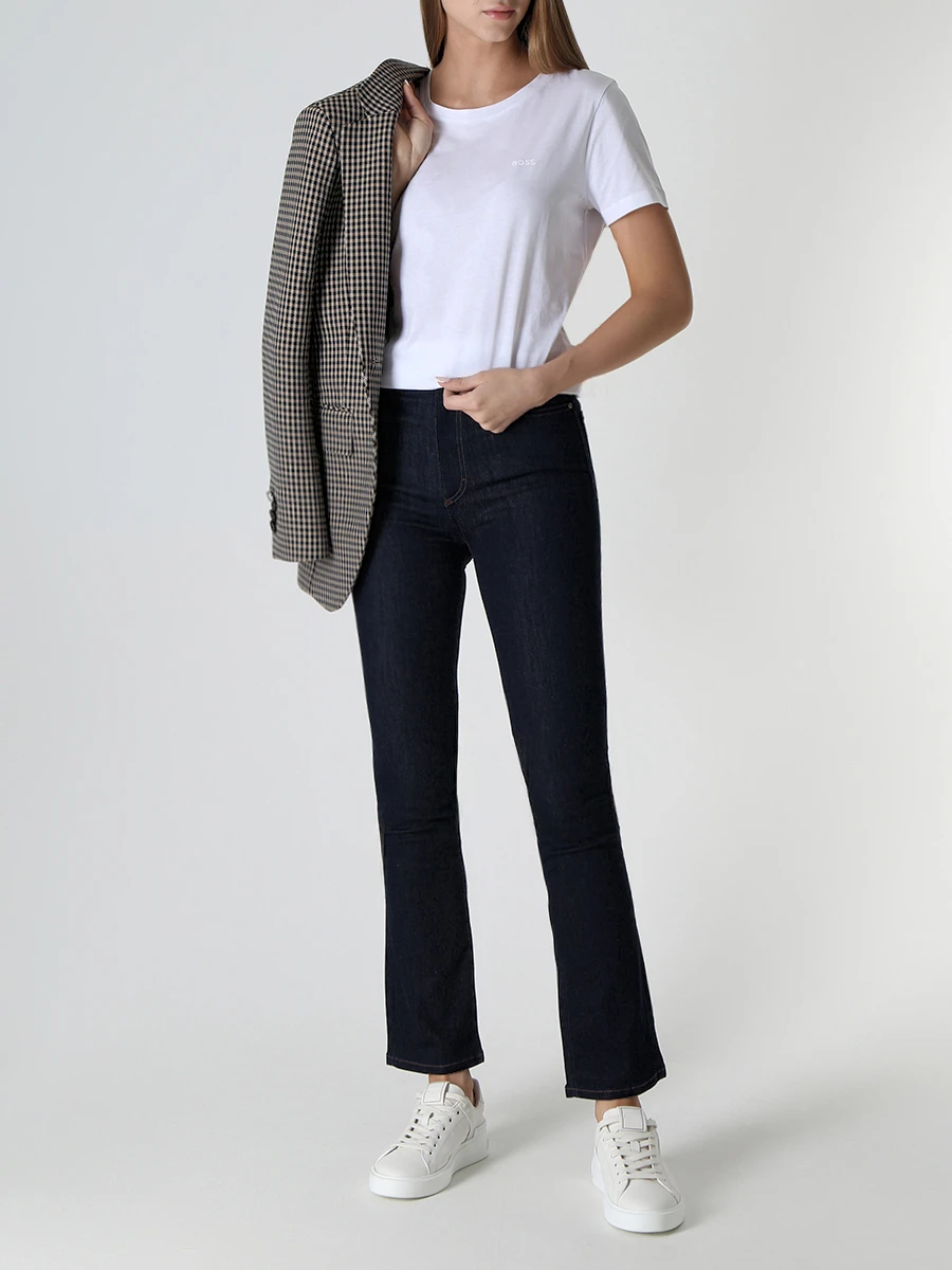 Джинсы-клеш из лиоцелла и хлопка