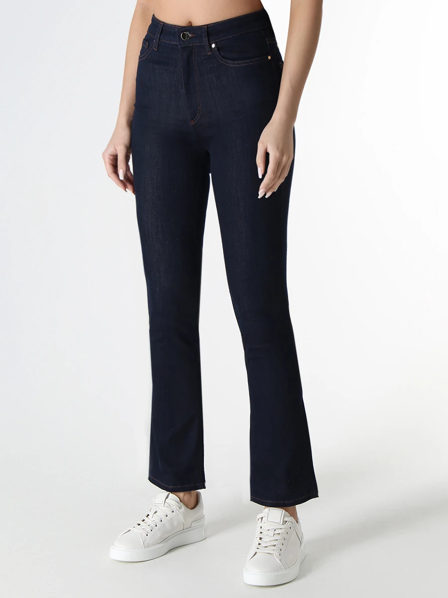 Джинсы-клеш из лиоцелла и хлопка