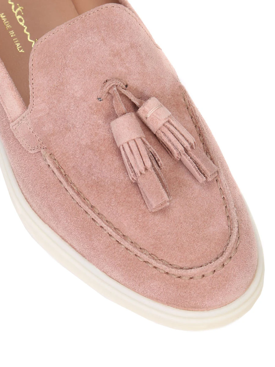 Лоферы замшевые