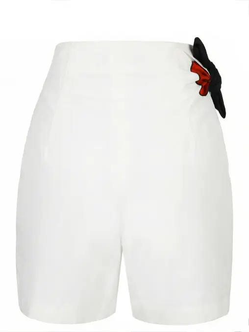 Шорты из хлопка и шелка SAINT LAURENT