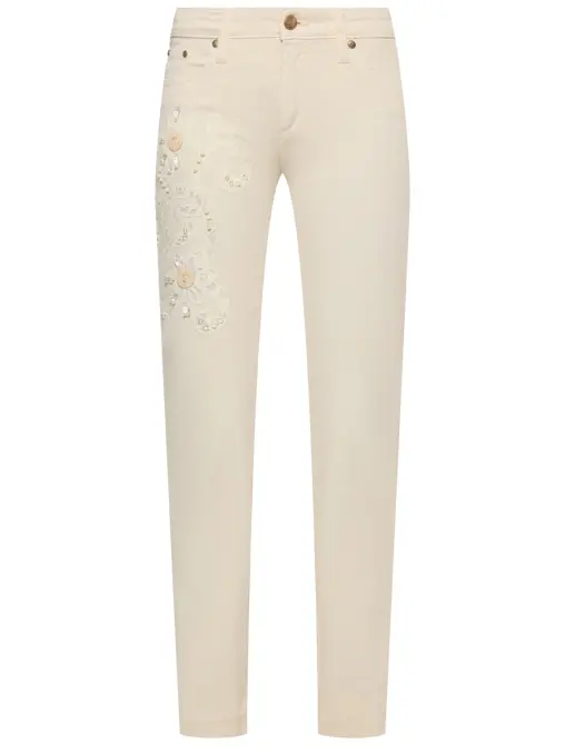 Джинсы с кружевом BLUMARINE
