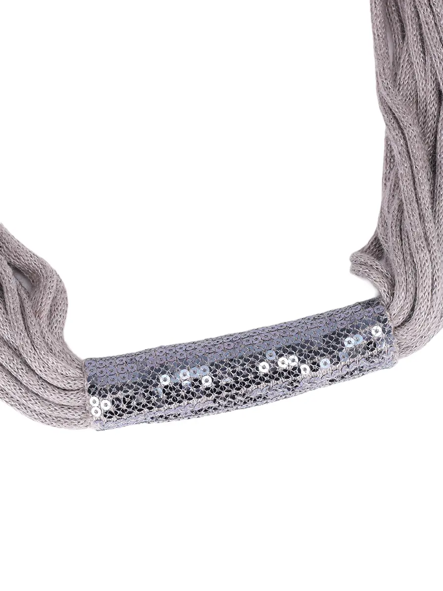 Колье изо льна и вискозы