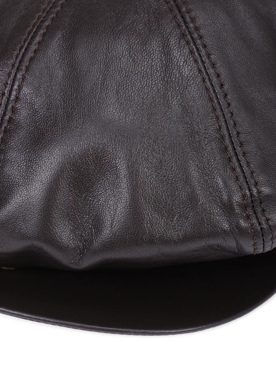 Кепка кожаная