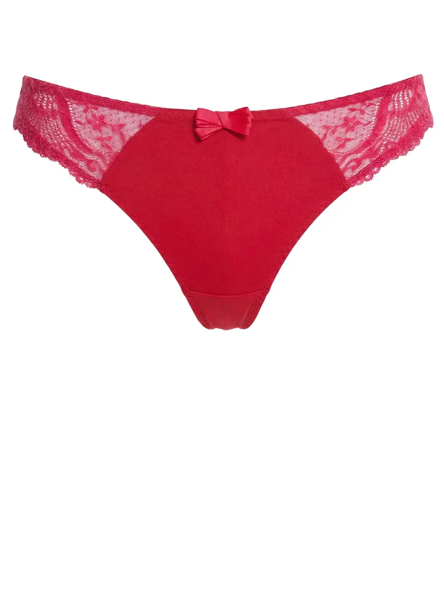 Трусы-стринг с кружевом