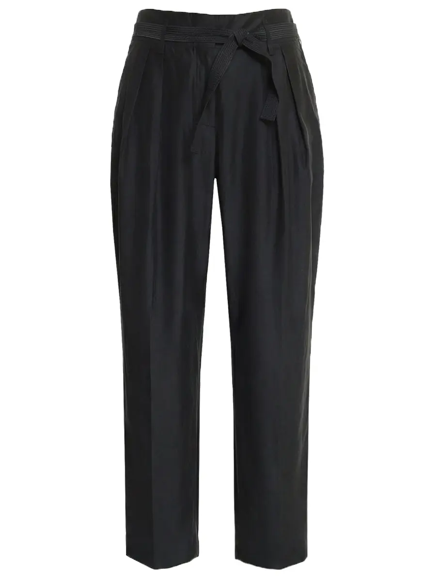 Брюки из хлопка и шелка