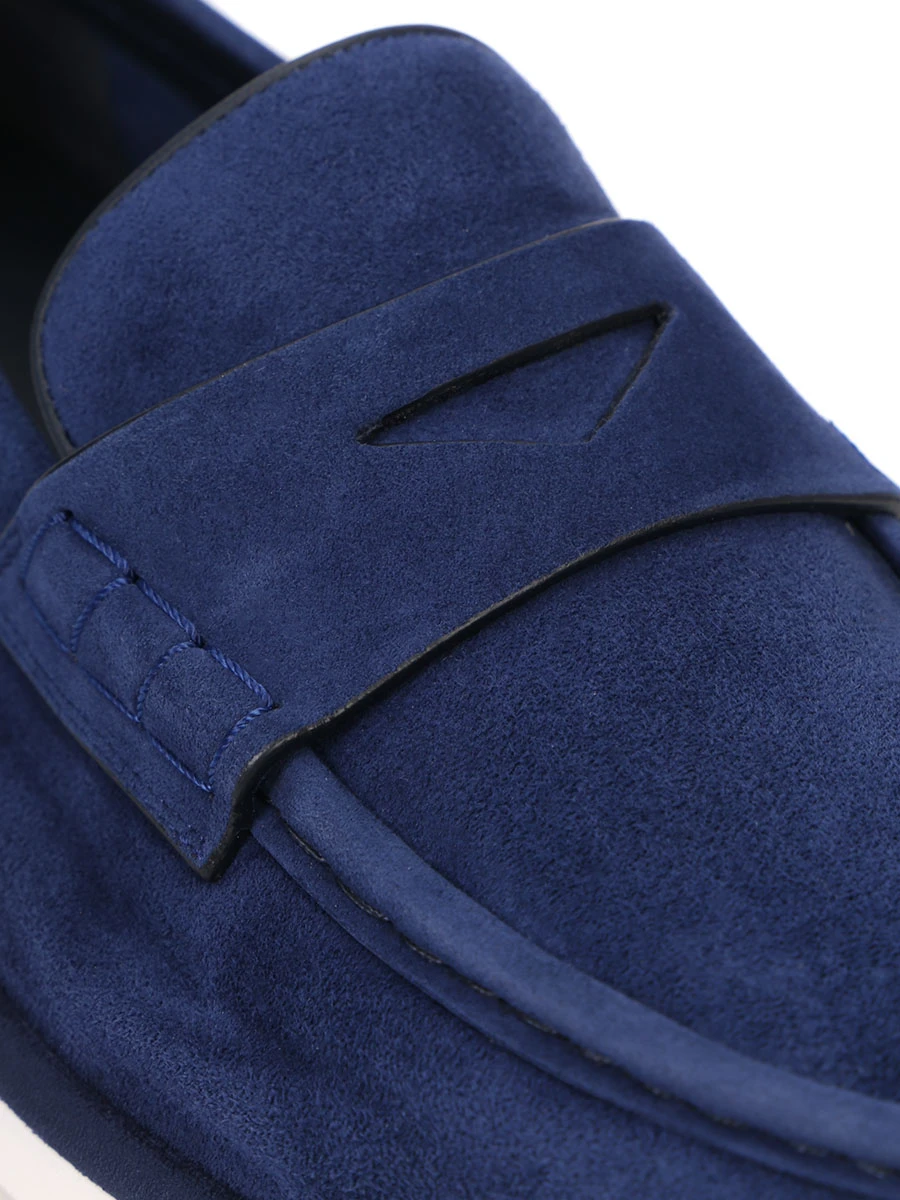 Лоферы замшевые