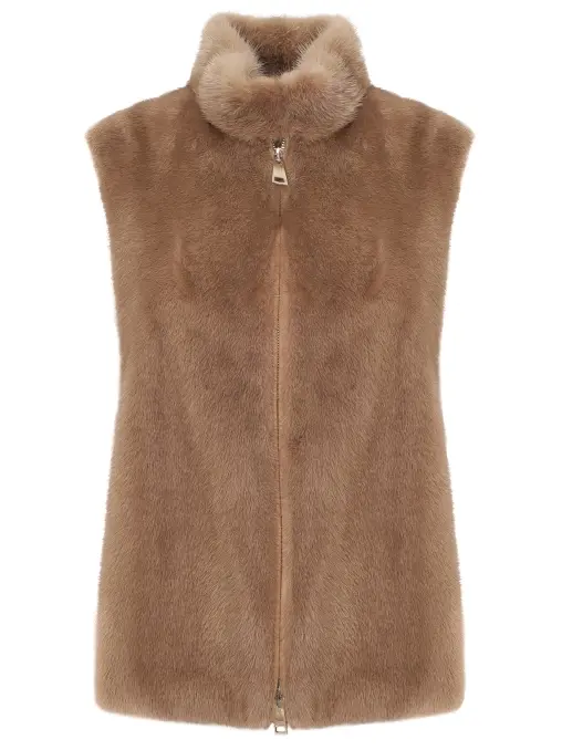 Жилет из кашемира и меха норки MANZONI 24