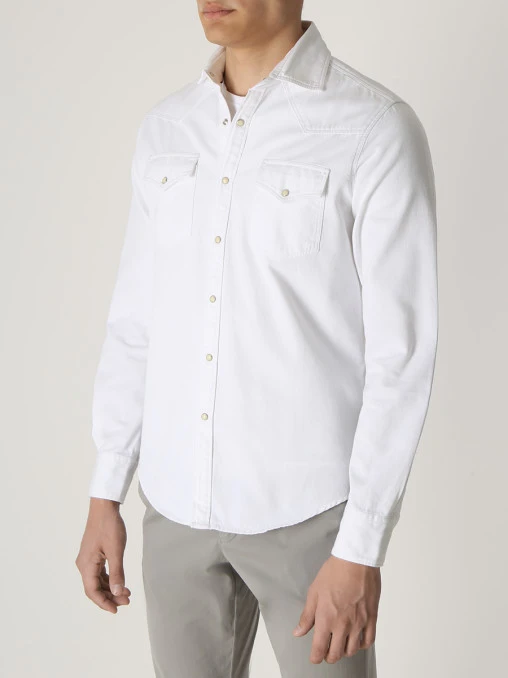 Рубашка Slim Fit джинсовая MOORER
