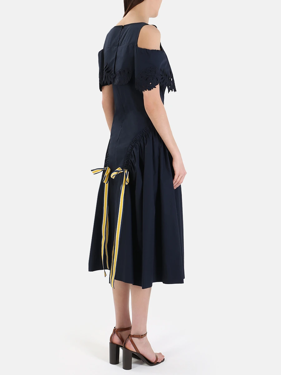 Платье с декором хлопковое