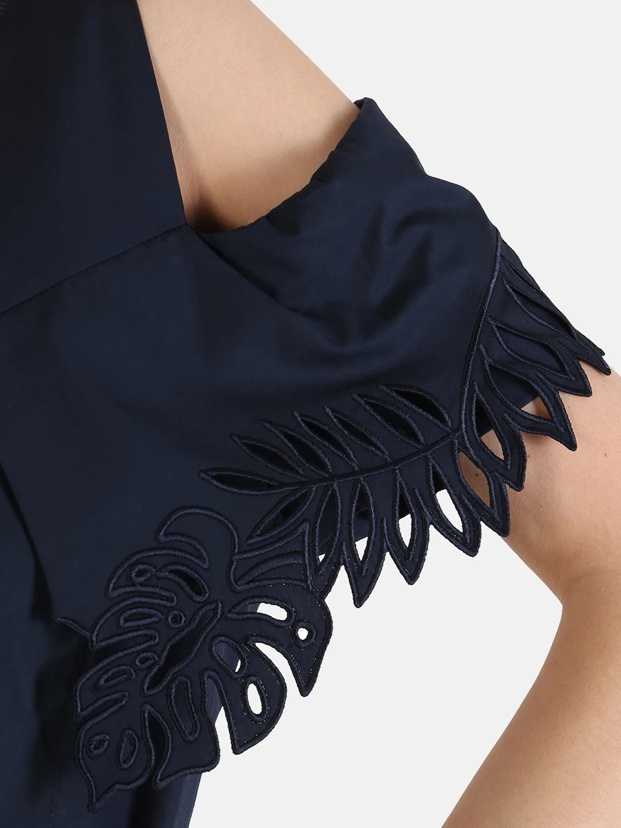 Платье с декором хлопковое