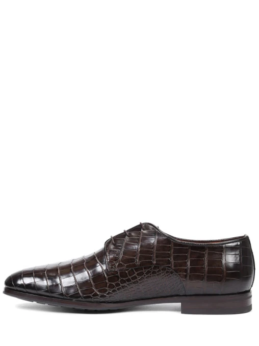 Туфли-дерби из кожи крокодила SANTONI