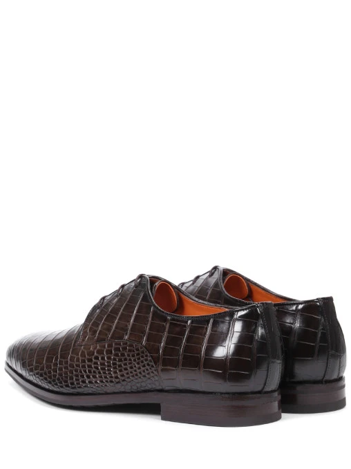 Туфли-дерби из кожи крокодила SANTONI