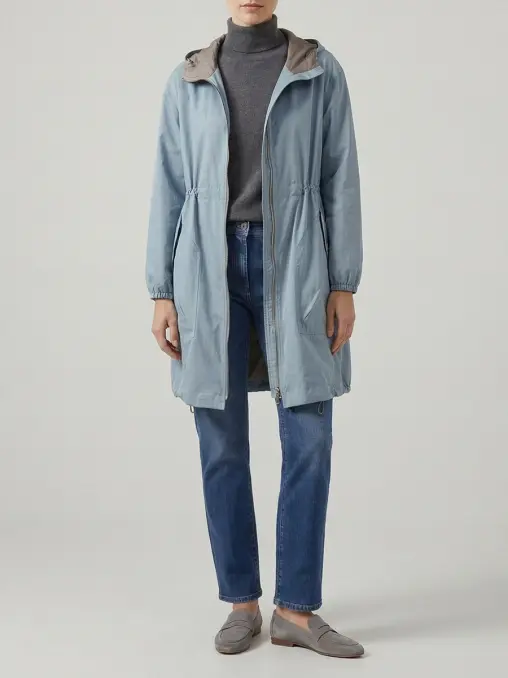 Хлопковый плащ-парка BRUNELLO CUCINELLI